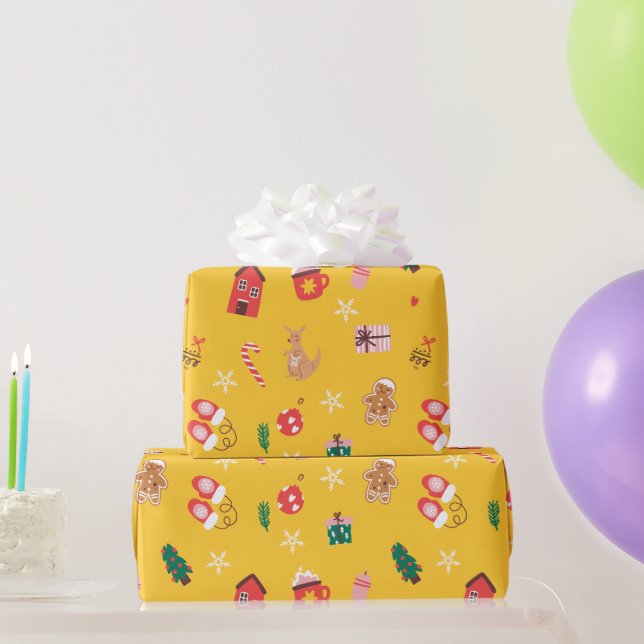 Papier Cadeau Enveloppement Festif Noël Papier Vacances Envelopp (Cadeaux de fête)