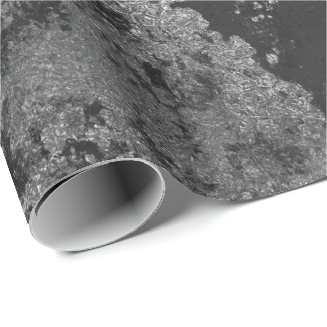 Papier Cadeau Enveloppement gris gris gris gris gris argenté (Coin rond)