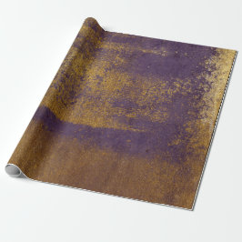 Papier Cadeau Enveloppement pourpre en prune or désossé