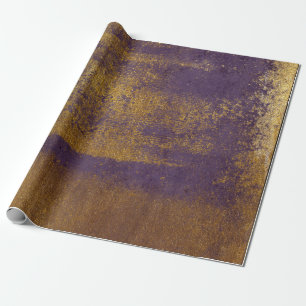 Papier Cadeau Enveloppement pourpre en prune or désossé