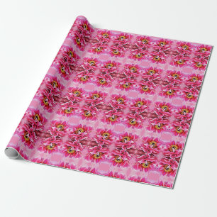 Papier Cadeau Envelopper Cadeau Rouleau rose Peony.