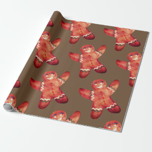 Papier Cadeau Envelopper le papier pain d'épices homme