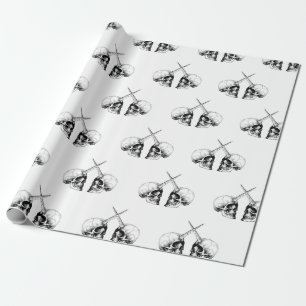 PAPIER CADEAU ENVELOPPES DE CRÂNE DE LICORNE