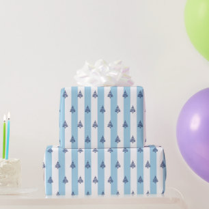 Papier Cadeau Enveloppeur de Noël bleu Eve et Sofie