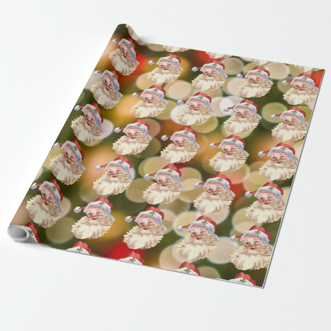 Papier Cadeau Enveloppeur de Noël classique du Père Noël (Déroulé)