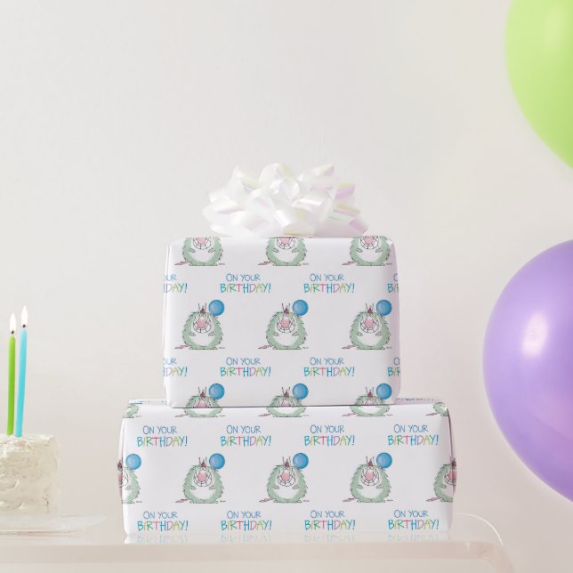 Papier Cadeau ENVOYER LE FURRY BEAST par Sandra Boynton (Cadeaux de fête)