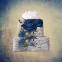 Ephémère de Rose victorien bleu foncé