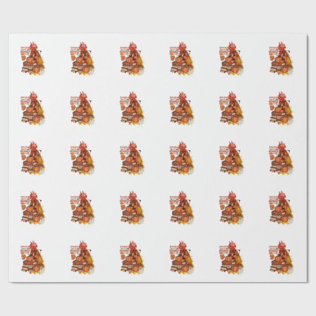 Papier Cadeau Épice citrouille et tout Nice Automne Vib poulet (Plat)