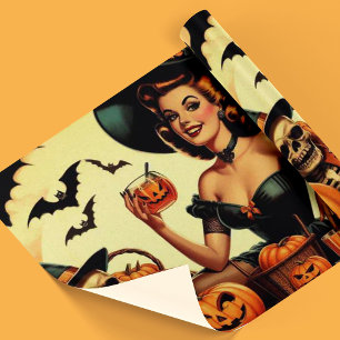 Papier Cadeau Épingle vintage d'Halloween