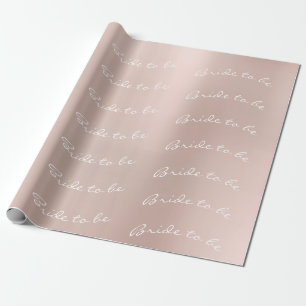Papier Cadeau Épouse de pinceau personnalisée à blanchir rose