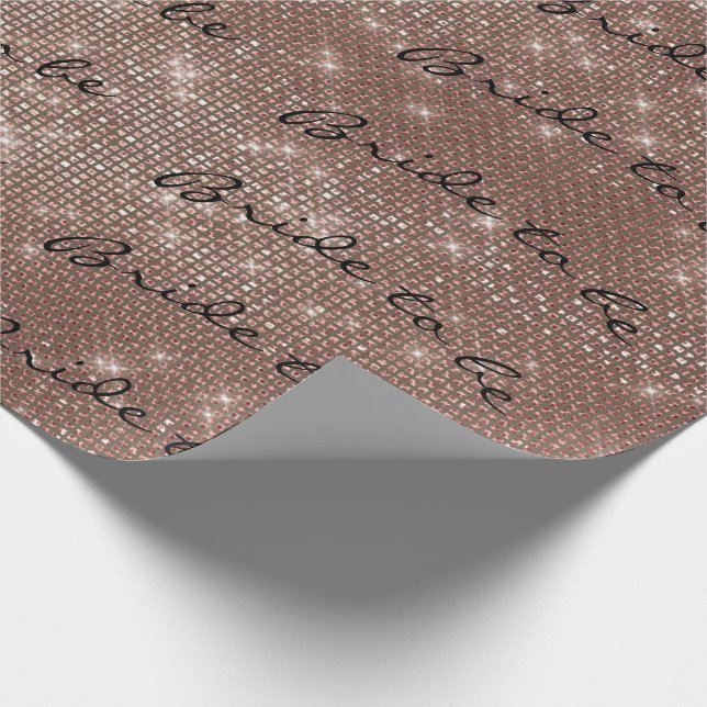 Papier Cadeau Épouse de pinceau personnalisée à blanchir rose (Coin)