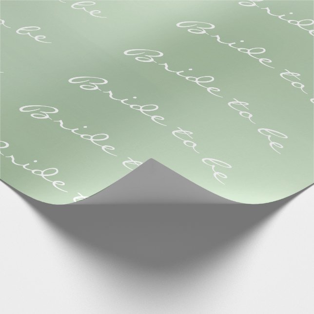 Papier Cadeau Épouse de pinceau personnalisée pour être vert de  (Coin)