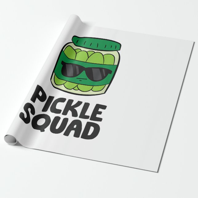 Papier Cadeau Équipe amateur de pickles Équipe de pickles drôles (Déroulé)