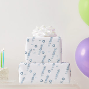 Papier Cadeau Équipe artistique Snychro de natation Filles Motif