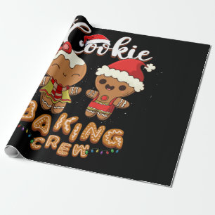 Papier Cadeau Équipe de cuisine de Noël Père Noël Family Team