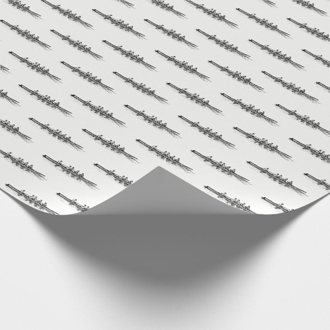 Papier Cadeau Équipe de raideurs d'aviron Sports nautiques (Coin)