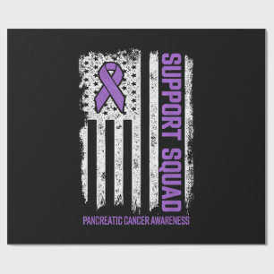 Papier Cadeau Équipe de soutien du cancer pancréatique Cancer du
