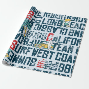 Papier Cadeau Équipe de Wave rider côte ouest Californie