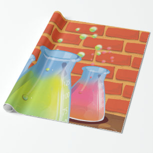 Papier Cadeau Équipement en verre de dessin sur banc