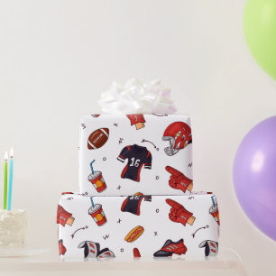 Papier Cadeau Équipement sportif de football avec Motif alimenta