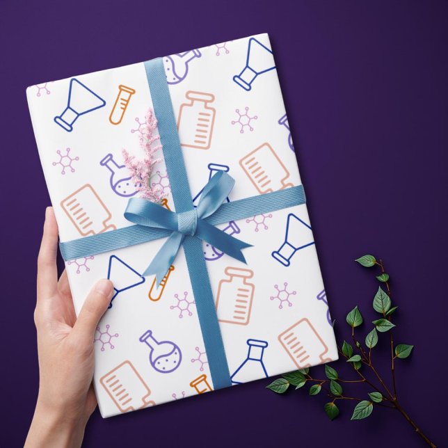 Papier Cadeau Erlenmeyers de l'équipement de laboratoire Science (Créateur téléchargé)