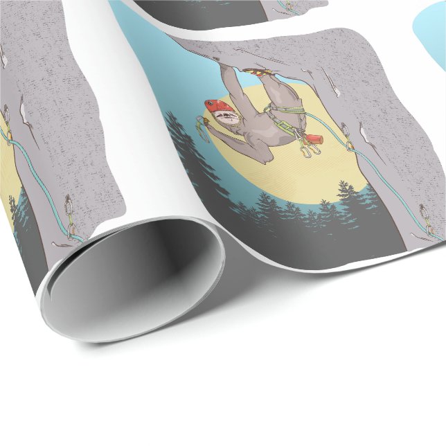 Papier Cadeau Escalade en roche paresse (Coin rond)
