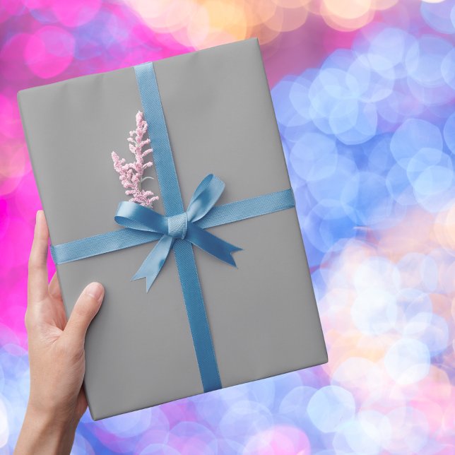 Papier Cadeau Espagnol gris couleur solide (Créateur téléchargé)