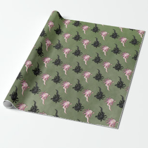 Papier Cadeau Espèce de Black and White Axolotls