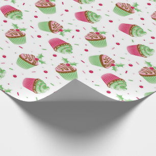 Papier Cadeau Et doux petit gâteau coloré par Noël mignon