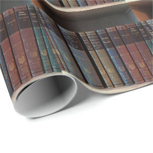 Papier Cadeau Étagère de livres personnalisée pour amateur de li