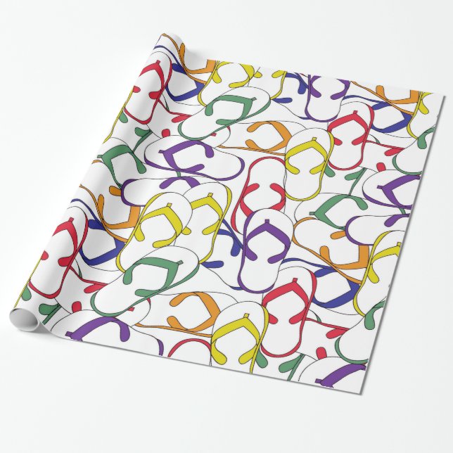 Papier Cadeau Été de bascules de motif de bascule électronique (Déroulé)