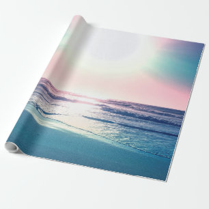 Papier Cadeau Eté Mer coucher de soleil Plage tropicale Photo