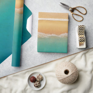 Papier Cadeau Eté Mer Sandy Plage tropicale