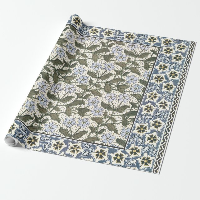 Papier Cadeau Été Périwinkel Fleur Plutôt Élégant Floral (Déroulé)