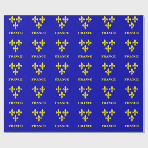 Papier Cadeau Étendard Royal Français Médiéval Fidélité Héraldiq