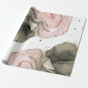 Papier Cadeau Ethereal Moody Black Gold Inky Imaginaire Glam