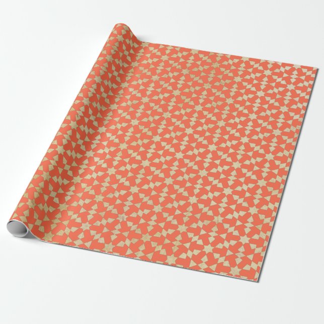 Papier Cadeau Ethnic Marocain Motif géométrique (Déroulé)