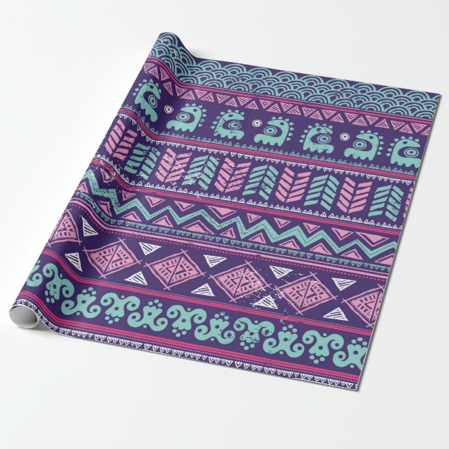 Papier Cadeau Ethnie tribale homogène (Déroulé)