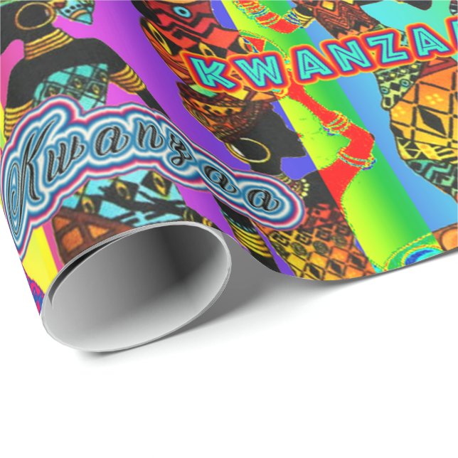 Papier Cadeau Ethnique (Coin rond)