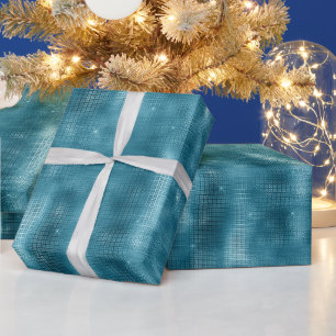 Papier Cadeau Étincelle Turquoise