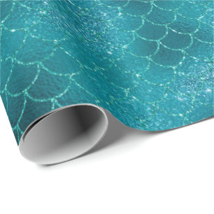 Papier Cadeau Étincelle turquoise de sirène