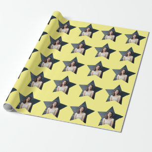 Papier Cadeau Étoile brillante avec photo personnalisée
