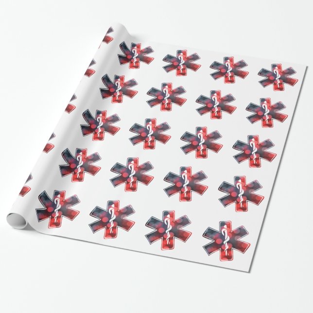 Papier Cadeau étoile de bokeh de la vie (Déroulé)