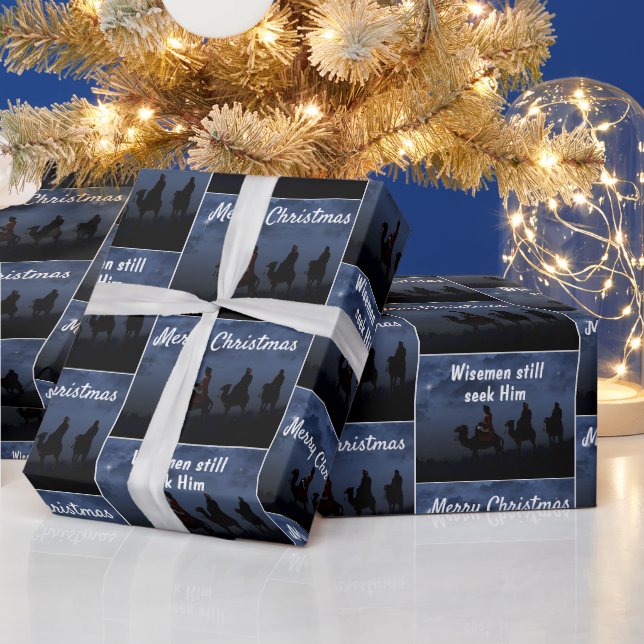 Papier Cadeau Étoile de Noël et papier d'enveloppement Wiseman (Vacances)