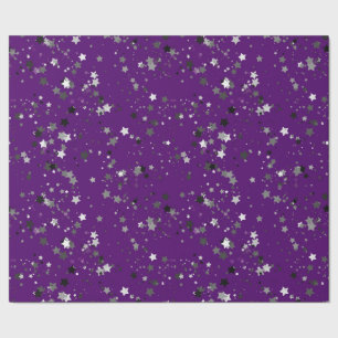 Papier Cadeau Étoile nuit - violet