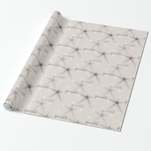 Papier Cadeau Étoiles à étincelles roses