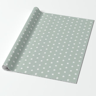Papier Cadeau Étoiles Bleues Bleues Gris Argent