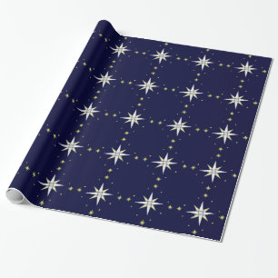 Papier Cadeau Étoiles brillantes nocturnes de Bethléem