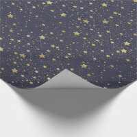 Étoiles dispersées de bleu marine d'or