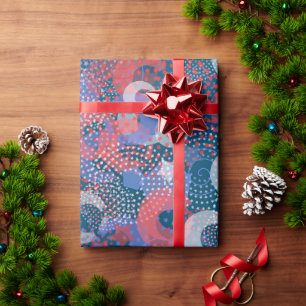 Papier Cadeau Étoiles et Cercles, Chevauchement aléatoire